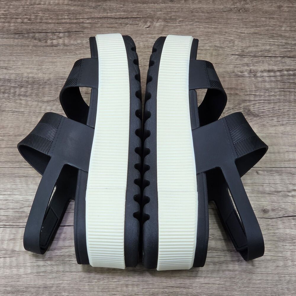 Reef Water Vista Higher Platform Women's Size 9 Black Cream Sandals - Picture 6 of 9